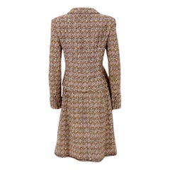 CHANEL, de Karl Lagerfeld, primavera-verano 2003: traje de falda de tweed trenzado de 2 piezas, talla 44