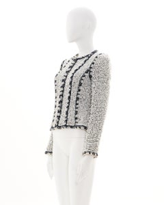 Chanel by Karl Lagerfeld S/S 2011 Black and White buckle jacket