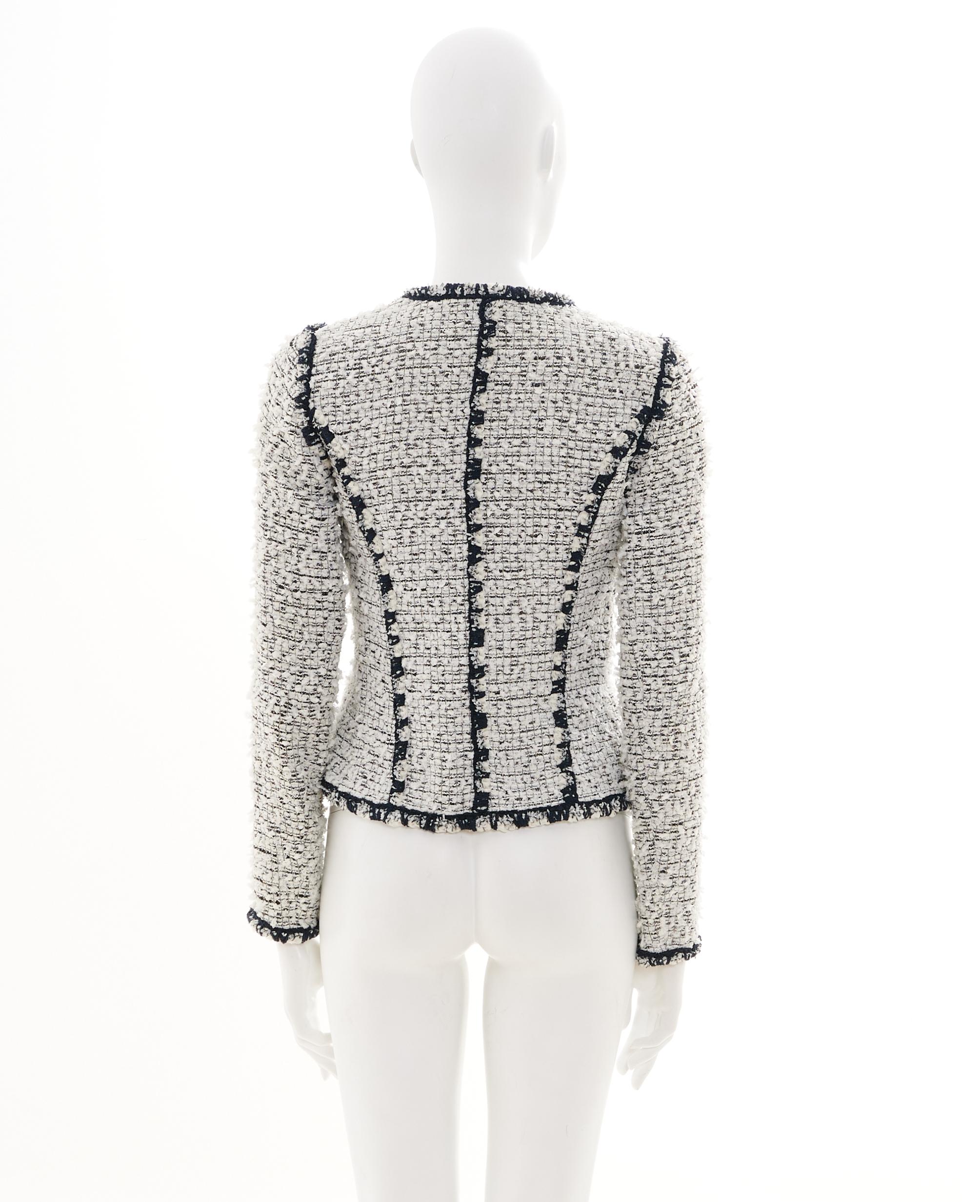 Gray Chanel by Karl Lagerfeld S/S 2011 Black and White buckle jacket in vendita