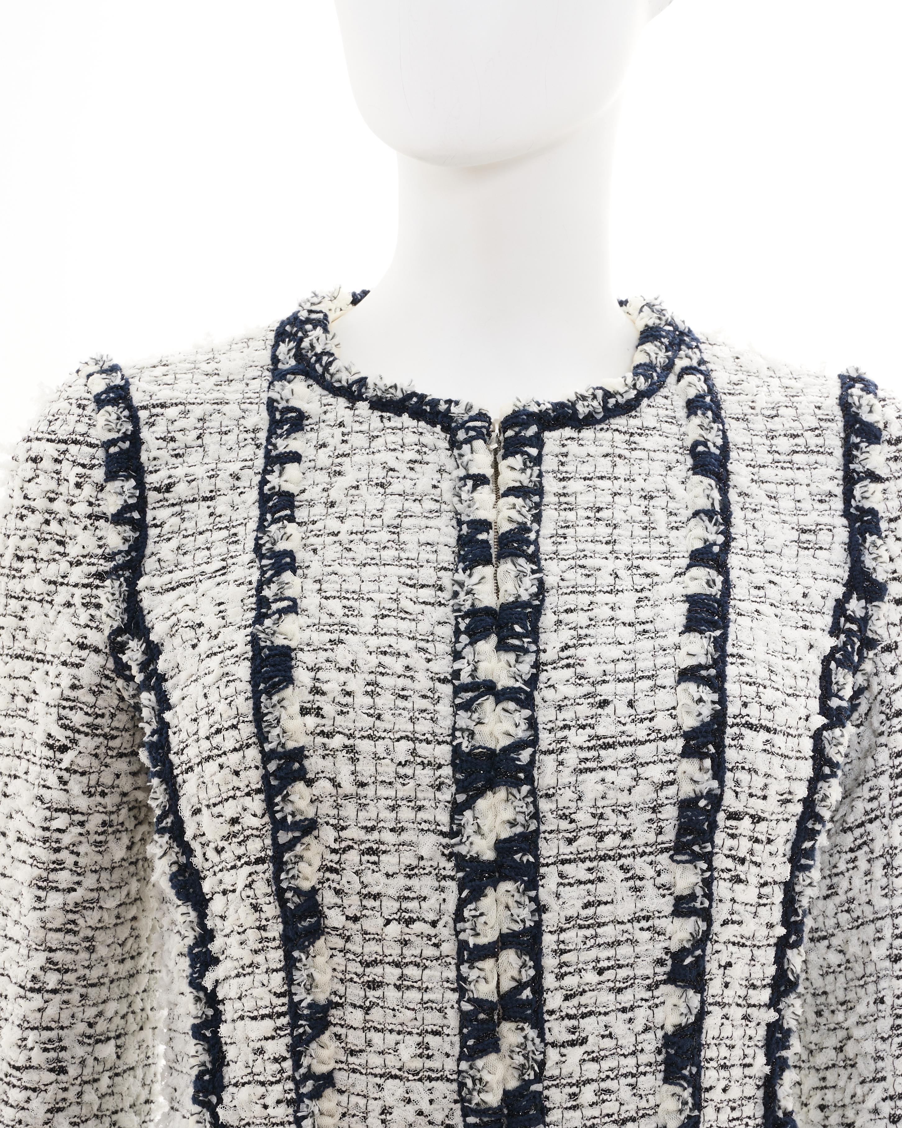 Chanel by Karl Lagerfeld S/S 2011 Black and White buckle jacket in vendita 1