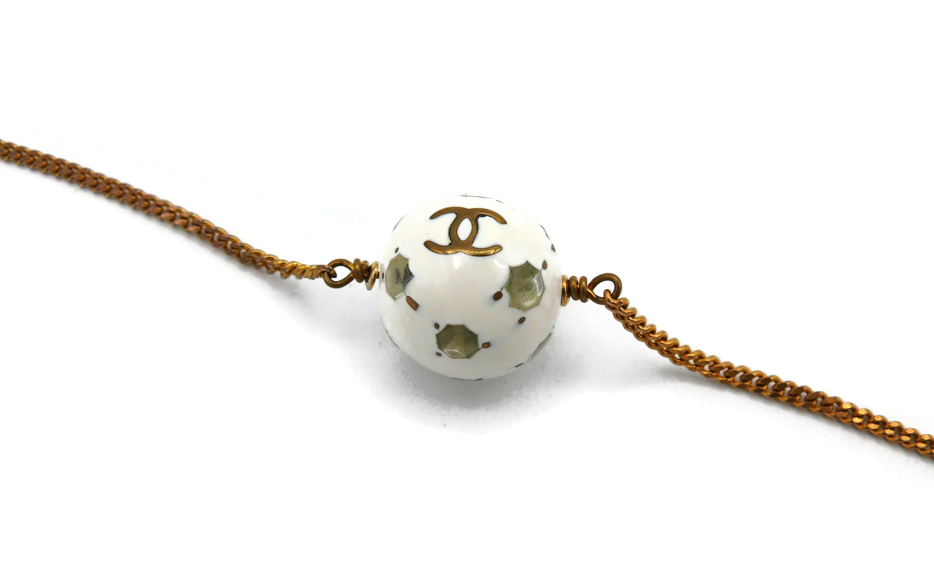 Women's CHANEL by KARL LAGERFELD Soccer Ball Necklace, Spring 1998 For Sale