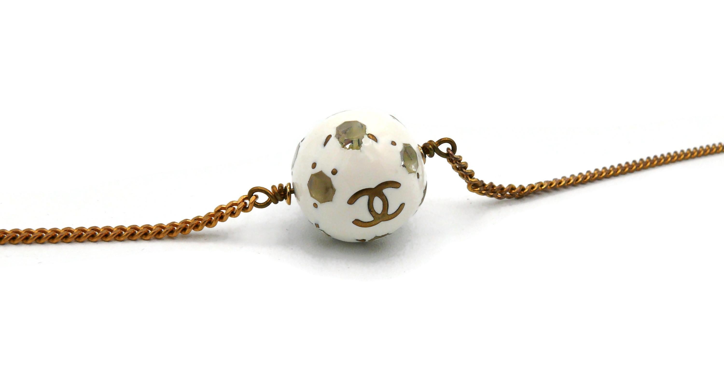 CHANEL by KARL LAGERFELD Soccer Ball Necklace, Spring 1998 For Sale 2