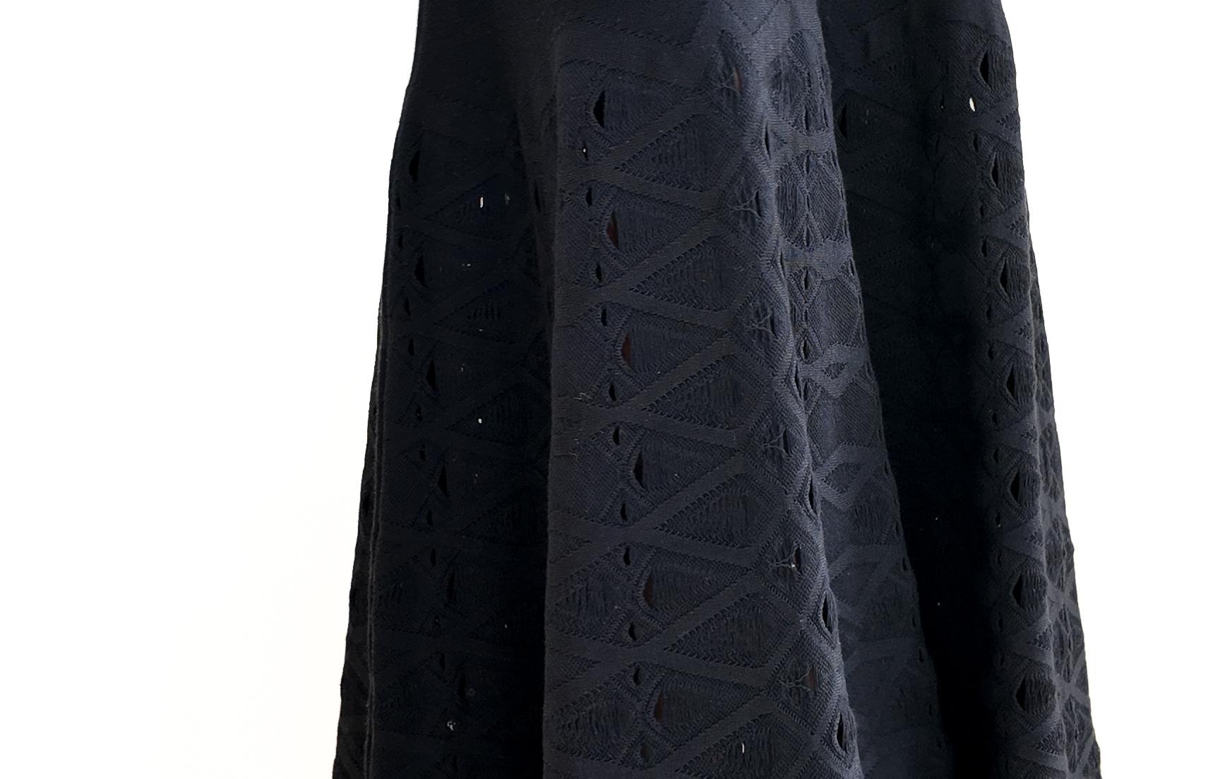 Chanel by Karl Lagerfeld Spring 2012 Black Knit One Shoulder Gown with Knit Cuto For Sale 3