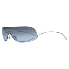 Chanel by Karl Lagerfeld Spring/Summer 2002 Blue Pearl Shield Sunglasses