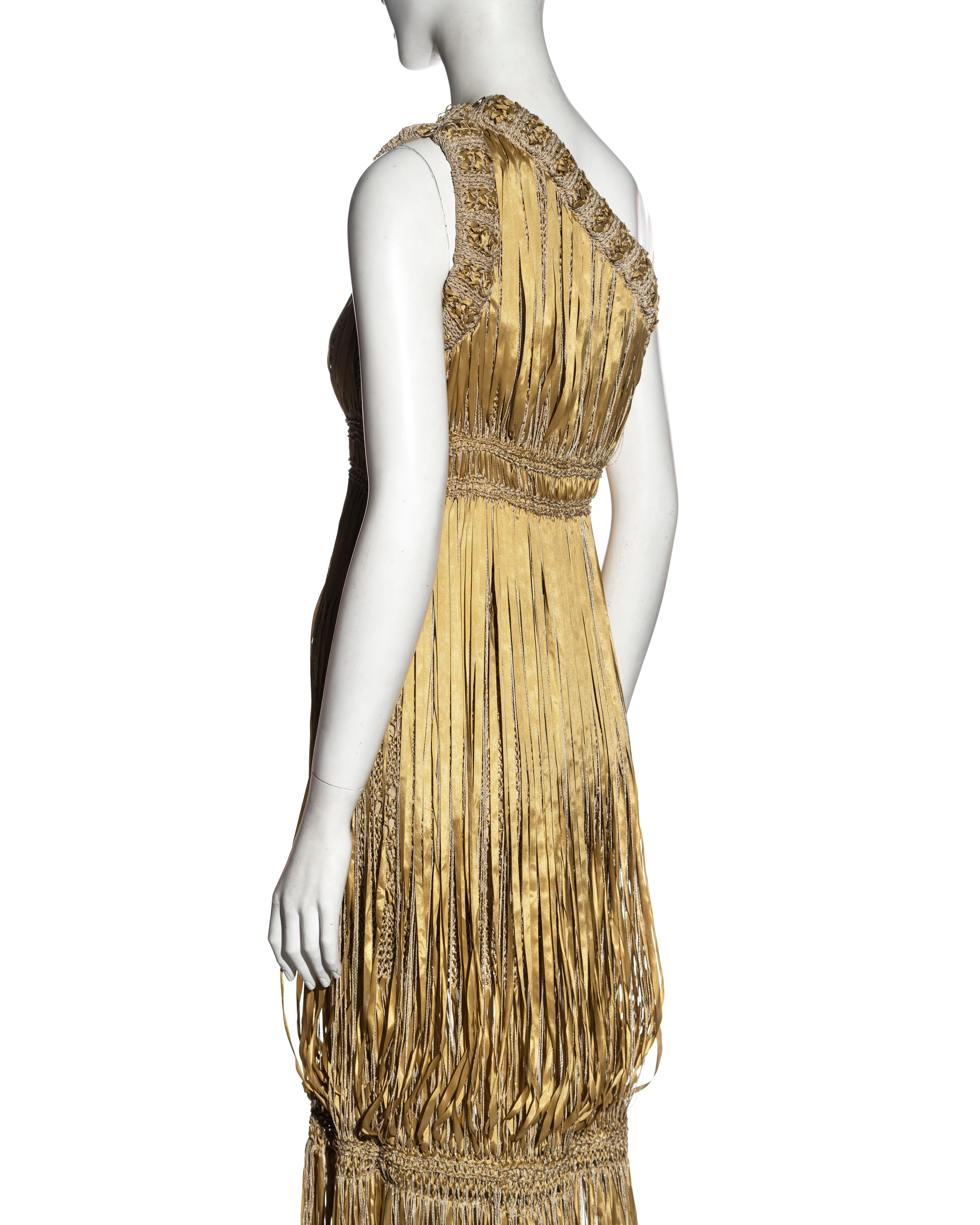 Chanel by Karl Lagerfeld straw crochet and ribbon one-shoulder dress, ss 2011 For Sale 1