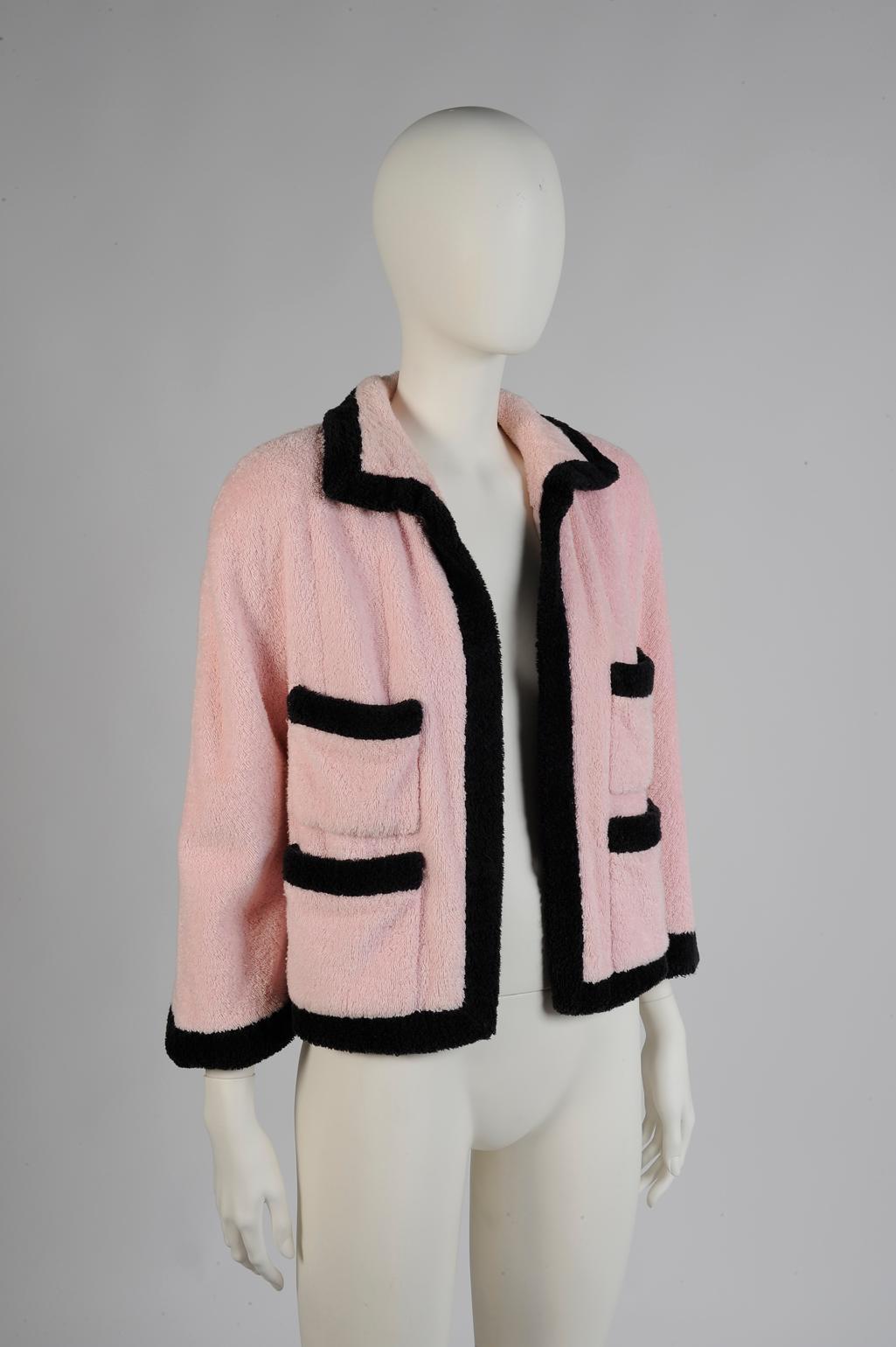 Chanel By Karl Lagerfeld Terry Cloth Runway Jacket, Spring-Summer 1992 In Good Condition In Geneva, CH