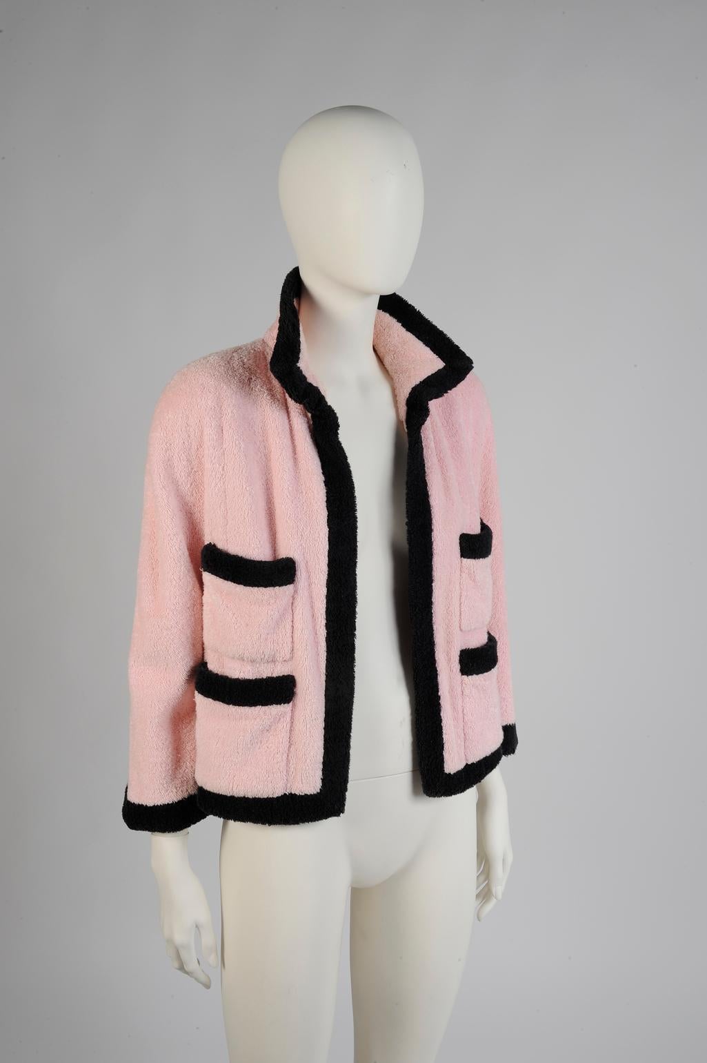 Women's Chanel By Karl Lagerfeld Terry Cloth Runway Jacket, Spring-Summer 1992