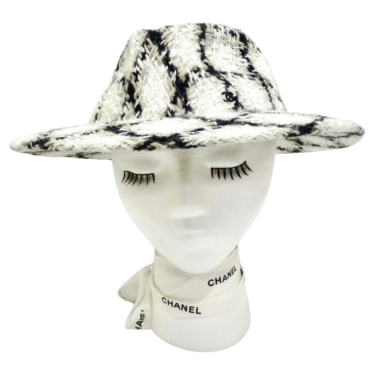 Chanel by Karl Lagerfeld Tweed Hat For Sale at 1stDibs