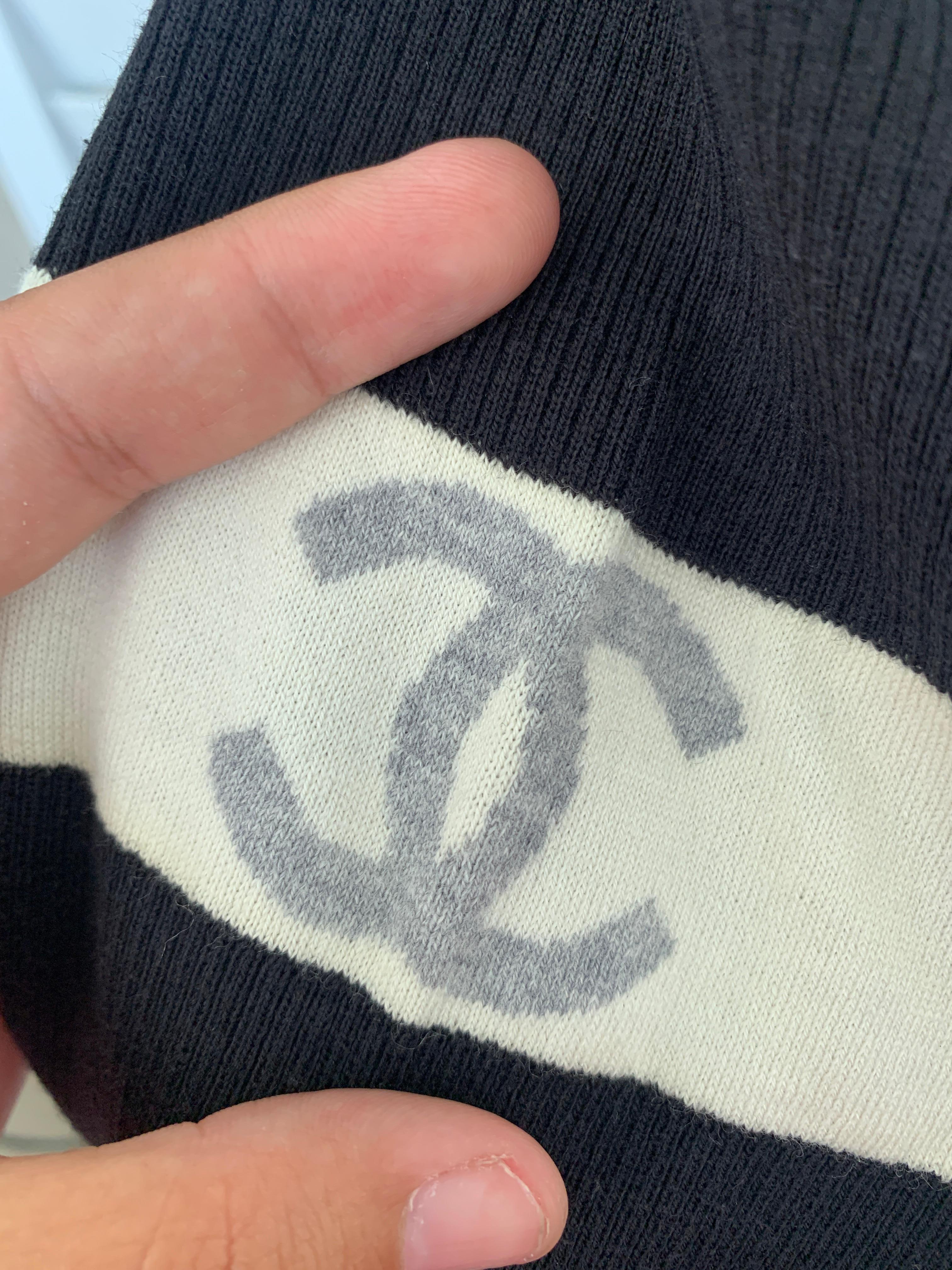 Chanel by Karl Lagerfeld Vintage 08P CC Mark Logo Ribbed Sweater Top 7