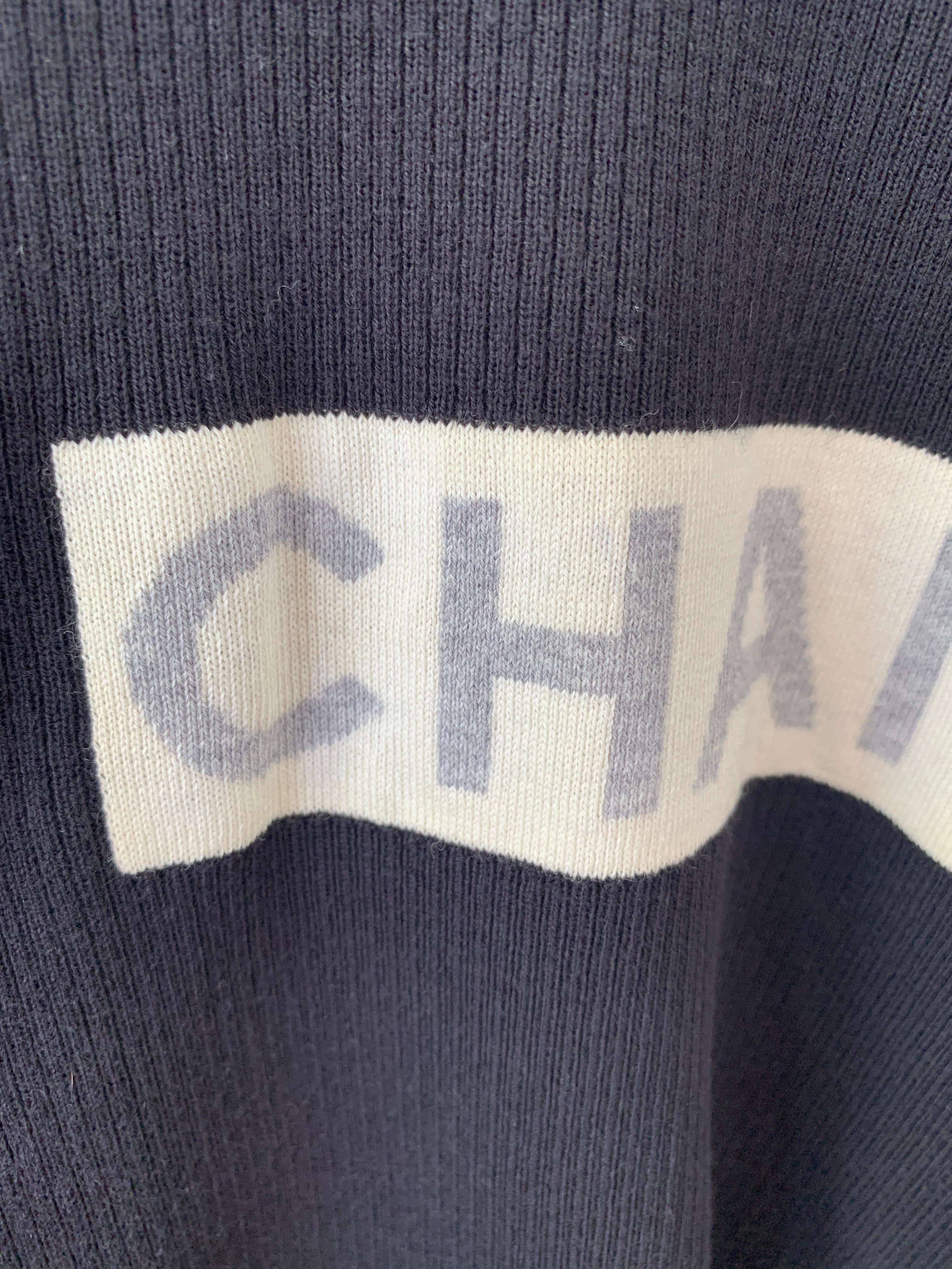 Chanel by Karl Lagerfeld Vintage 08P CC Mark Logo Ribbed Sweater Top 9