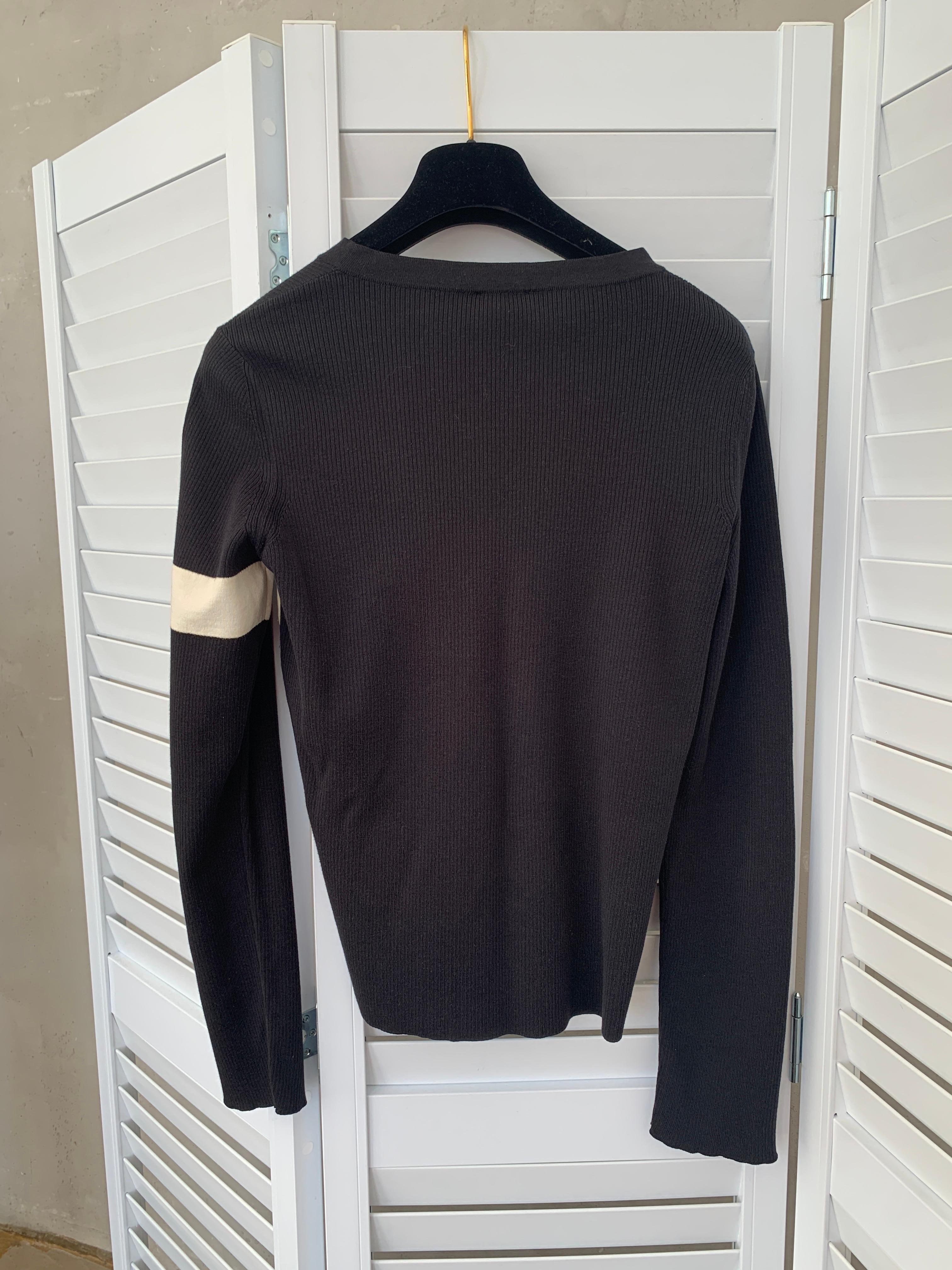 Chanel by Karl Lagerfeld Vintage 08P CC Mark Logo Ribbed Sweater Top 4