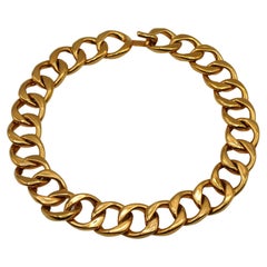 CHANEL by KARL LAGERFELD Vintage Gold Tone Iconic Link Chain Necklace