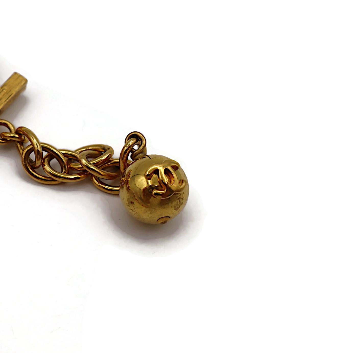 CHANEL by KARL LAGERFELD Vintage Gold Tone Metal Beads Cuff Bracelet, 1990 For Sale 10