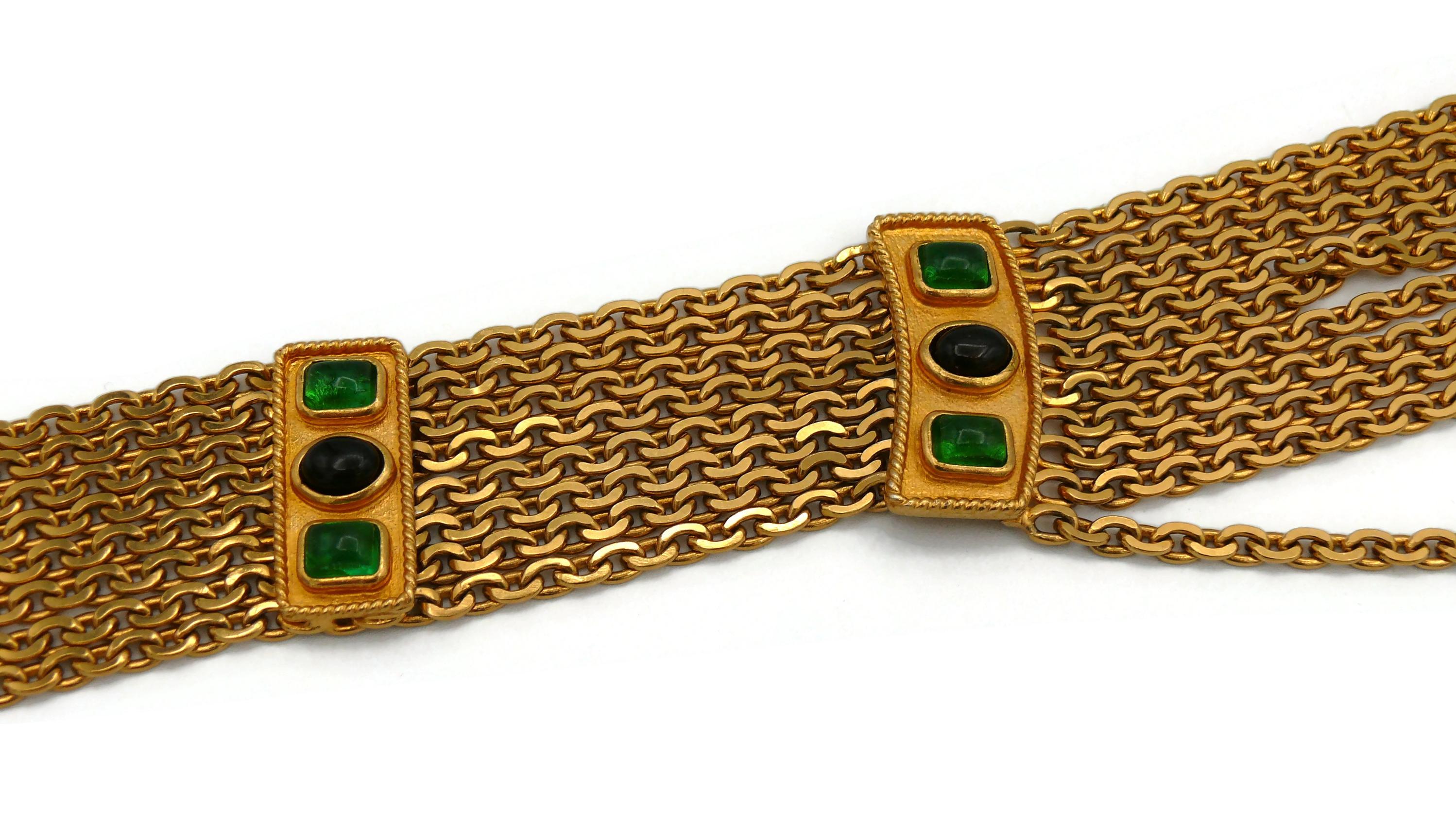 CHANEL by KARL LAGERFELD Vintage Gripoix Multi Chain Belt Necklace, 1991 For Sale 6