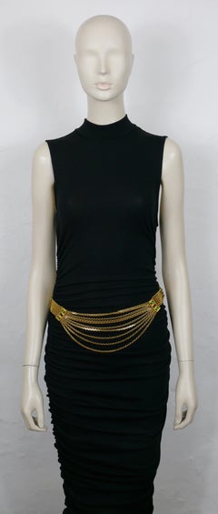 CHANEL by KARL LAGERFELD Vintage Gripoix Multi Chain Belt Necklace, 1991