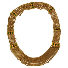 CHANEL by KARL LAGERFELD Vintage Gripoix Collar de cinturón con varias cadenas, 1991