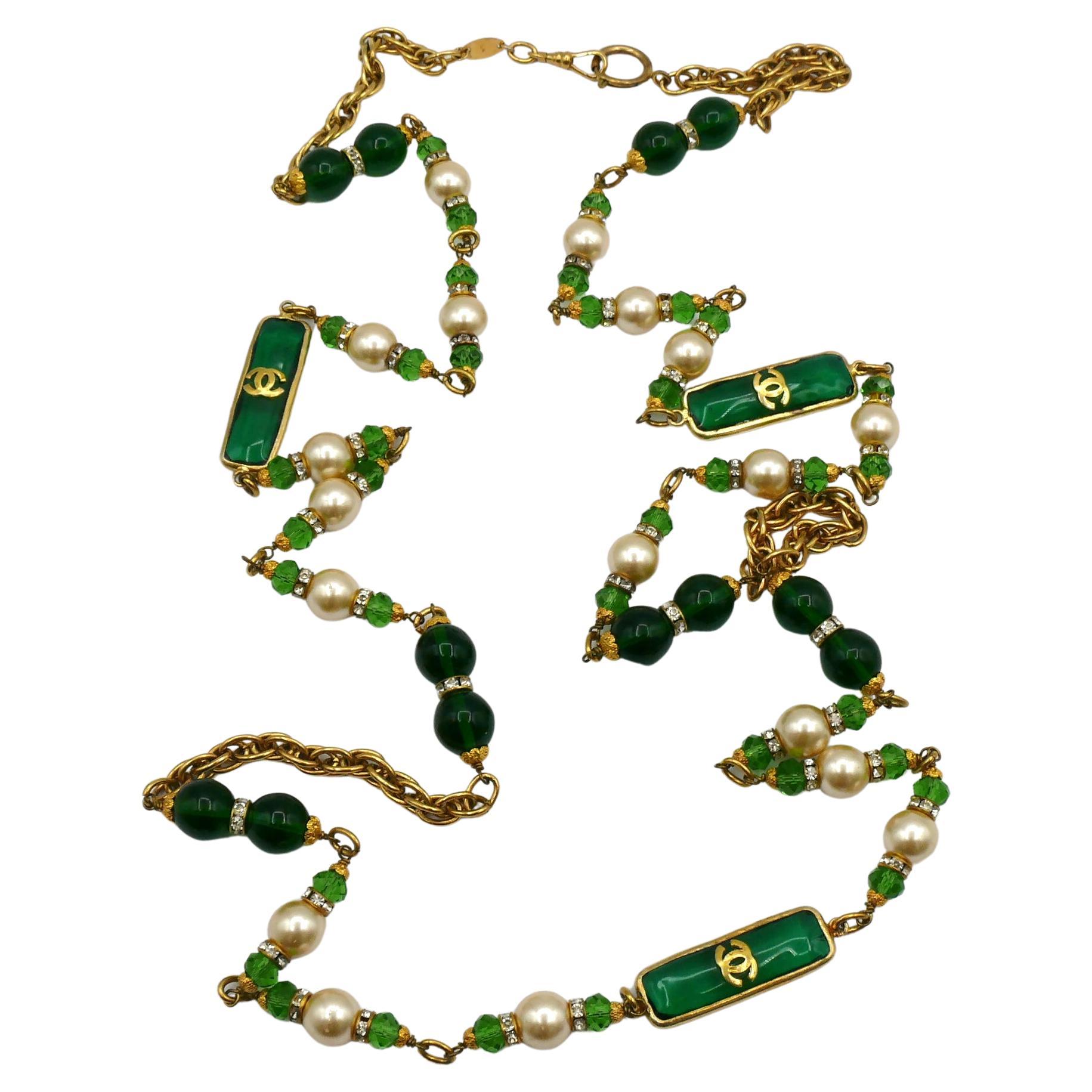 CHANEL by KARL LAGERFELD Vintage GRIPOIX Necklace, Fall 1993 For Sale