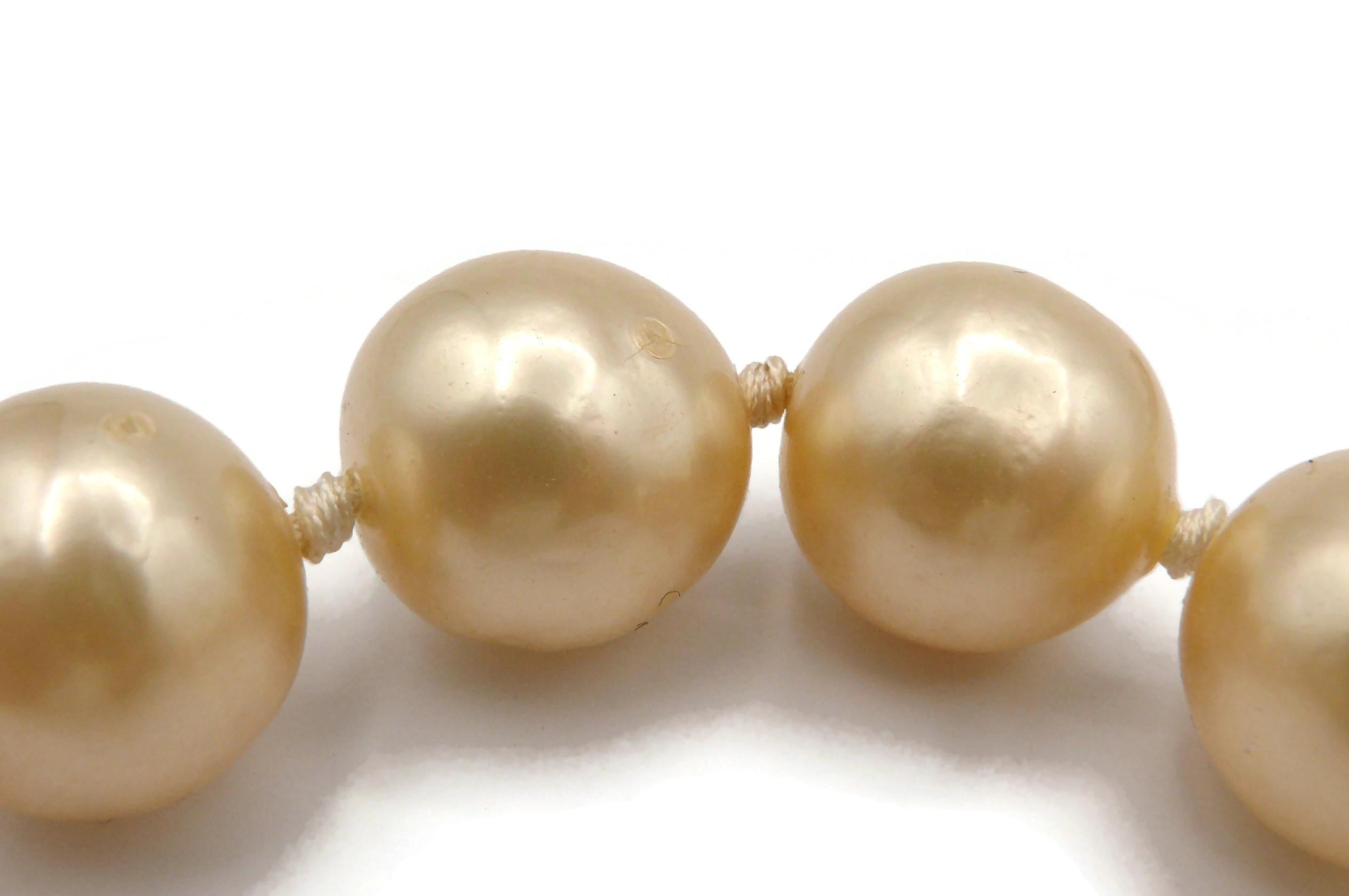 CHANEL by KARL LAGERFELD Vintage Large Faux Pearl Necklace, 1993 For Sale 9