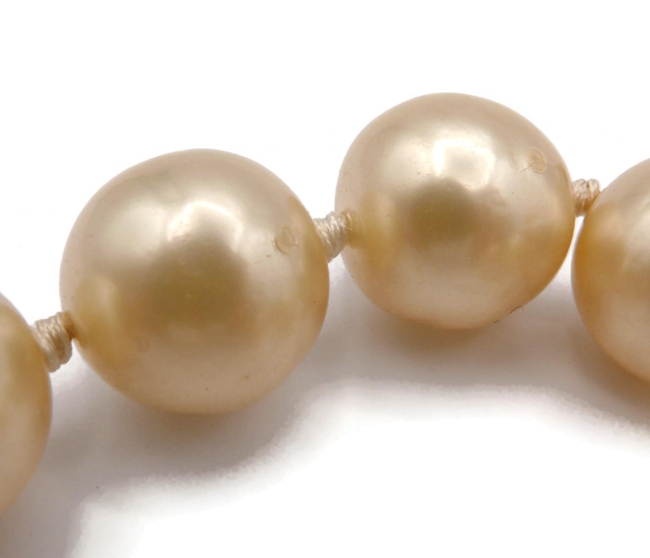 CHANEL by KARL LAGERFELD Vintage Large Faux Pearl Necklace, 1993 For Sale 10