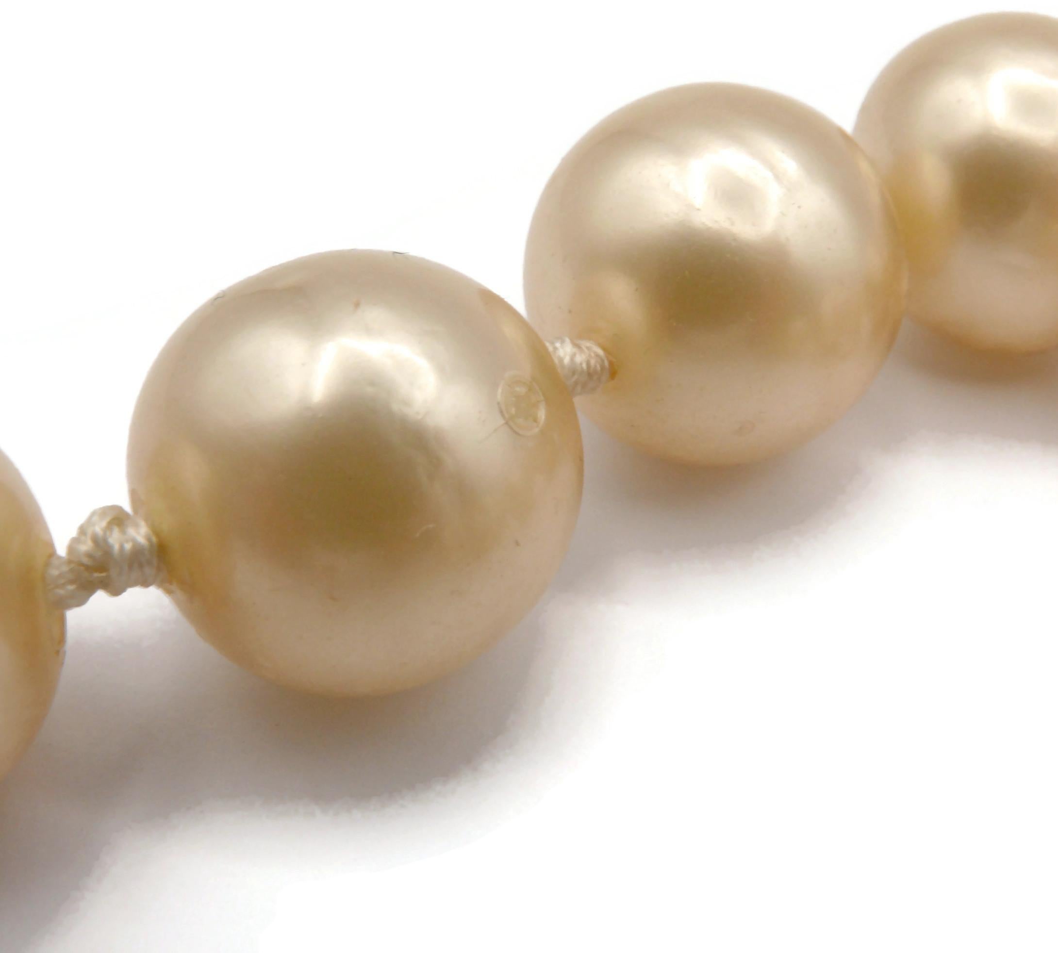 CHANEL by KARL LAGERFELD Vintage Large Faux Pearl Necklace, 1993 For Sale 11