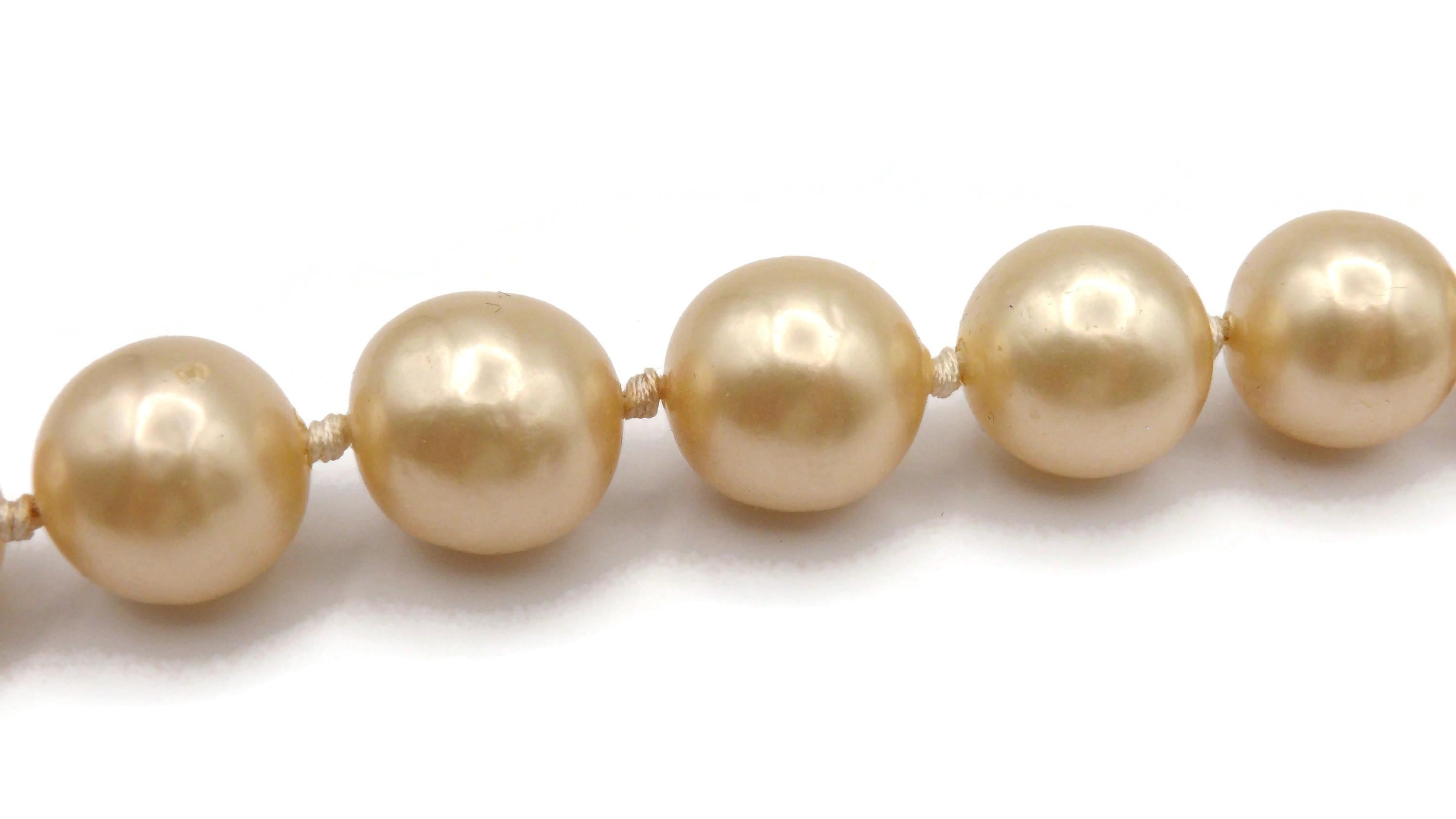 CHANEL by KARL LAGERFELD Vintage Large Faux Pearl Necklace, 1993 For Sale 1