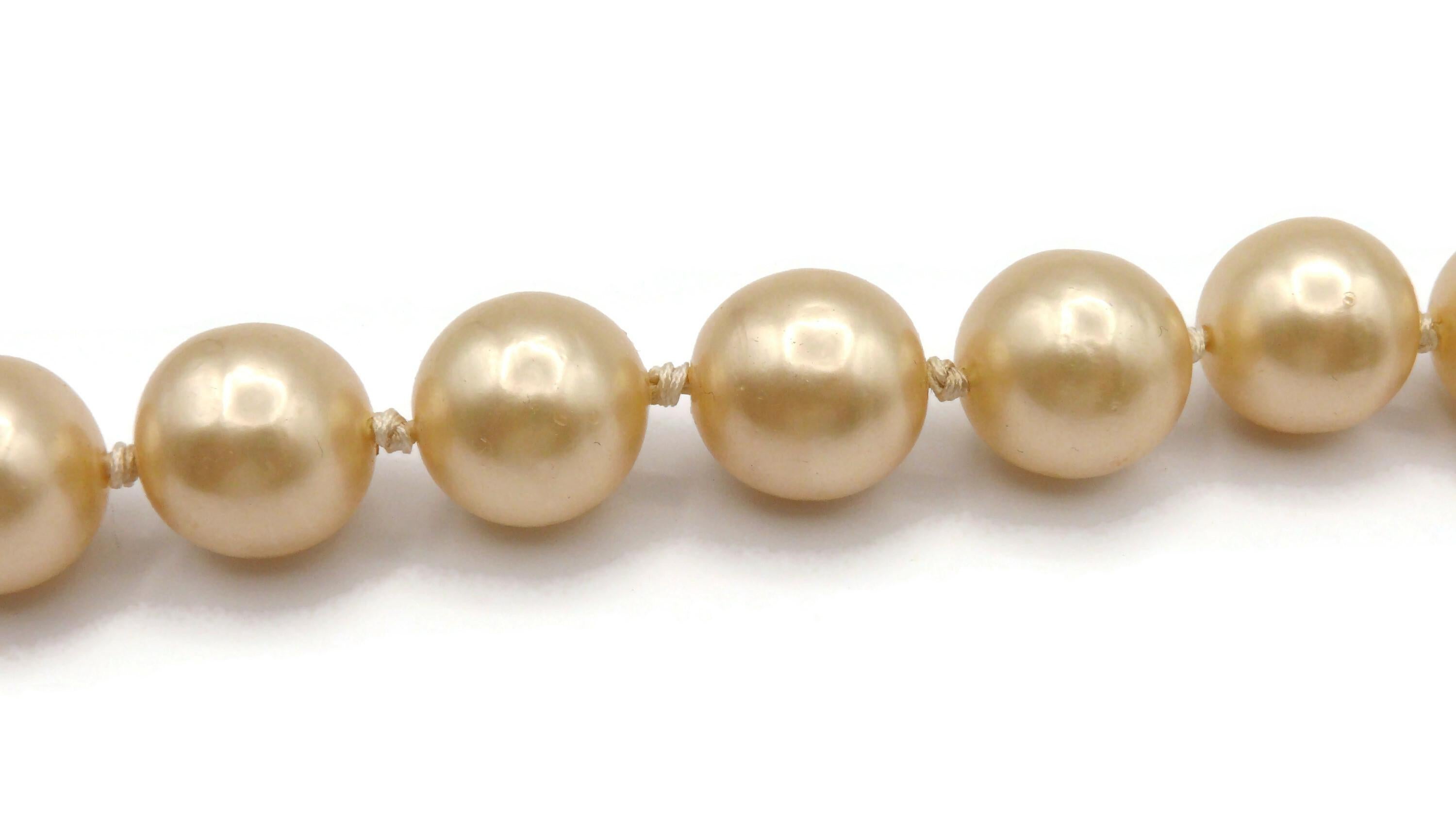 CHANEL by KARL LAGERFELD Vintage Large Faux Pearl Necklace, 1993 For Sale 2