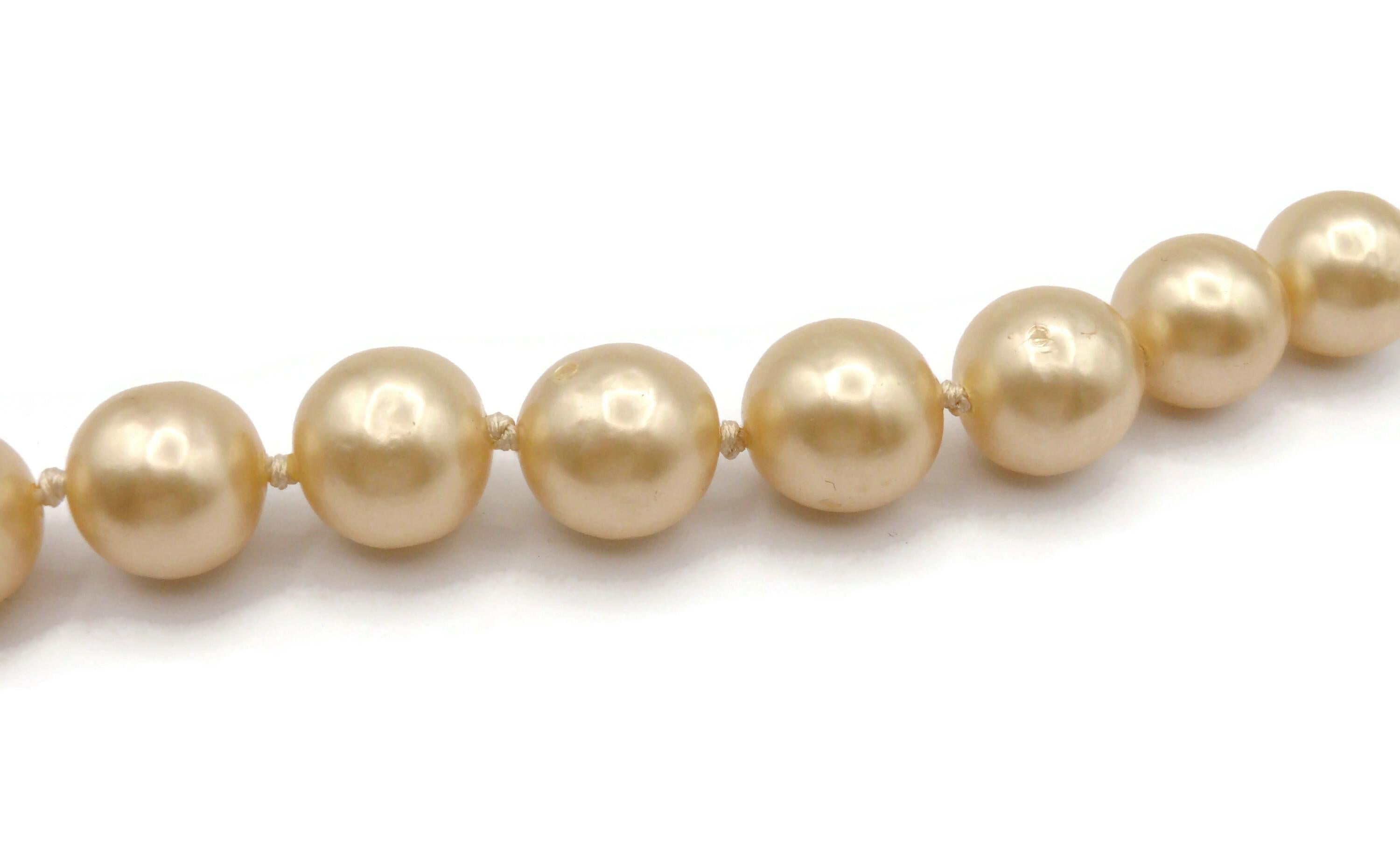 CHANEL by KARL LAGERFELD Vintage Large Faux Pearl Necklace, 1993 For Sale 3
