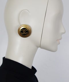 CHANEL by KARL LAGERFELD Vintage Massive CC Clip‑On Earrings, 1993