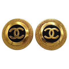 CHANEL by KARL LAGERFELD Vintage Massive CC Clip‑On Earrings, 1993