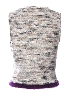 CHANEL by Karl Lagerfeld Vintage Runway F/W 1999 Sleeveless Knit Sweater Vest