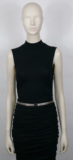 CHANEL by KARL LAGERFELD Vintage Silver Tone Metal Belt, Spring 1998
