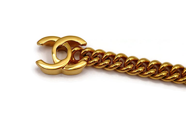 CHANEL by KARL LAGERFELD Vintage Spring 1996 Gold Tone Turn-Lock