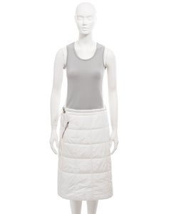 Chanel by Karl Lagerfeld white quilted nylon skirt and sports vest, ss 2001
