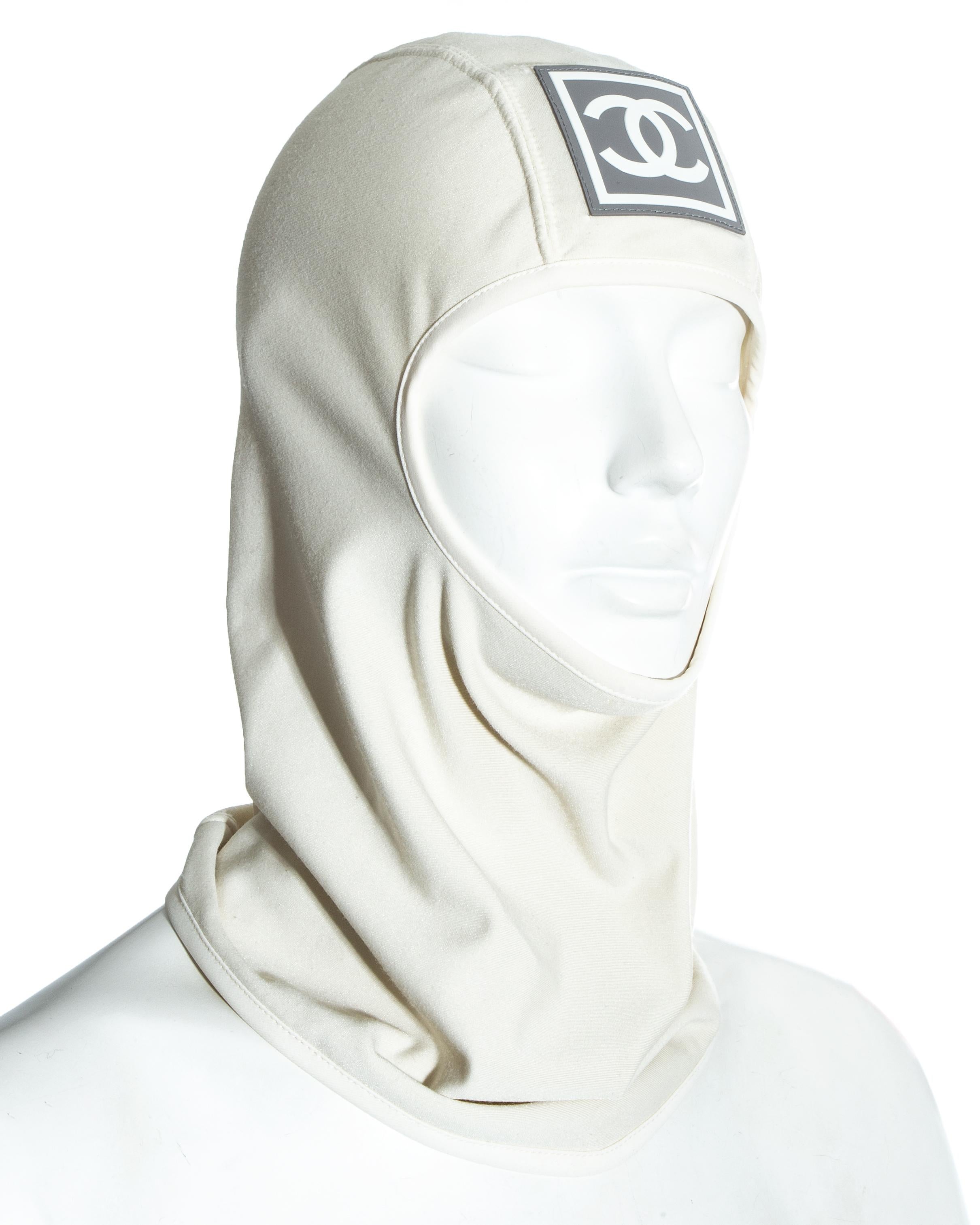 Gray Chanel by Karl Lagerfeld white ski mask, fw 2001