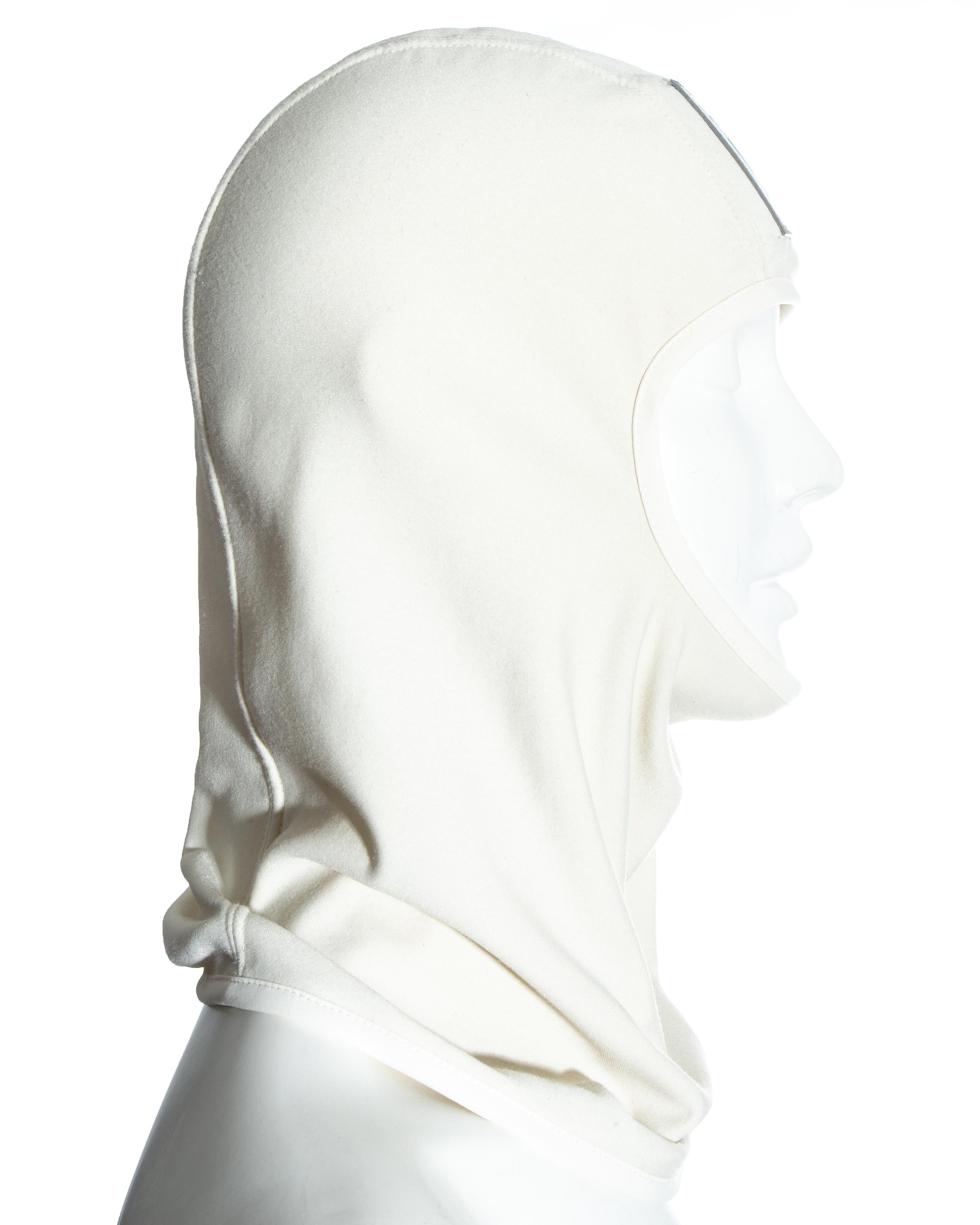 Chanel by Karl Lagerfeld white ski mask, fw 2001 In Excellent Condition In London, GB