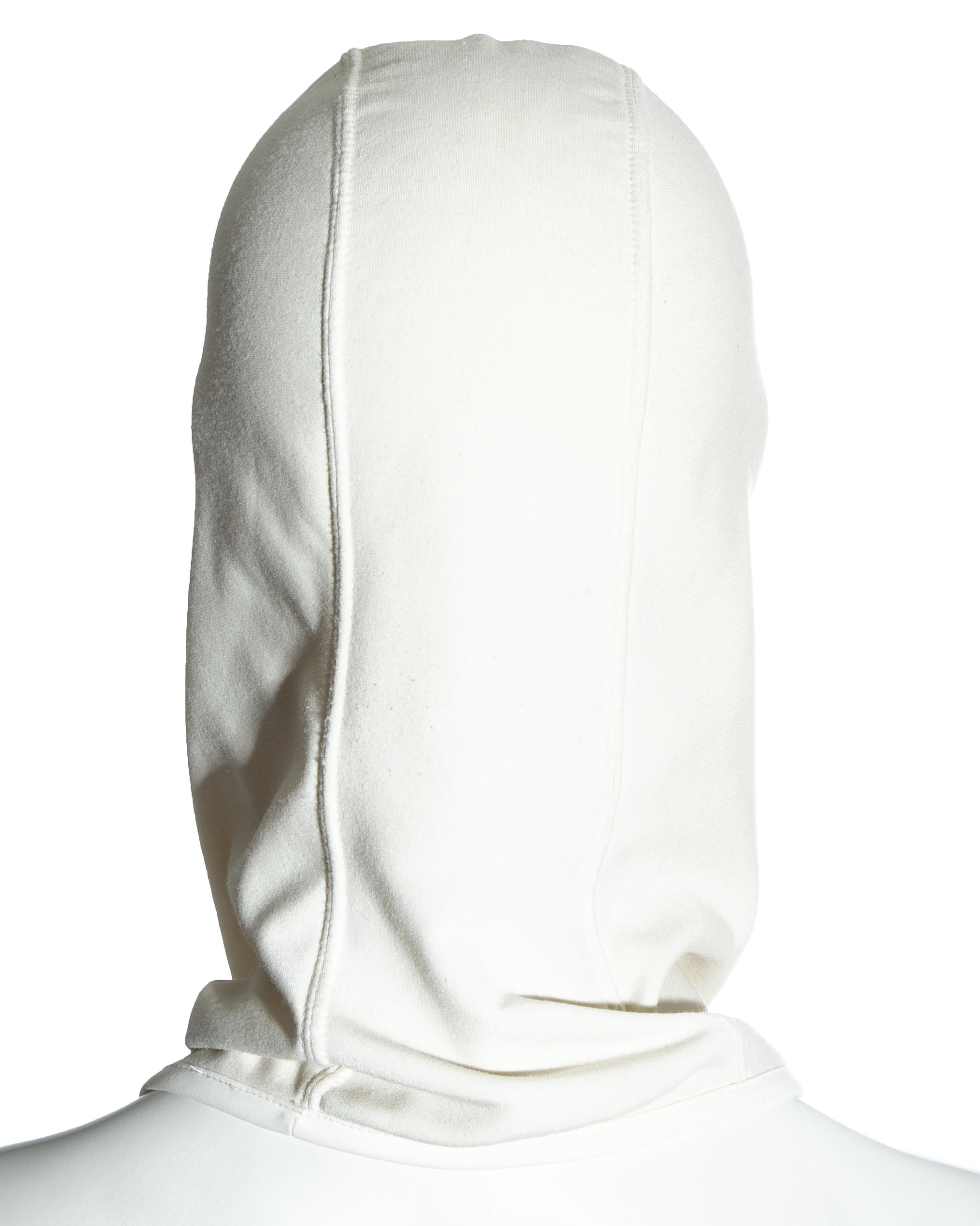 Women's or Men's Chanel by Karl Lagerfeld white ski mask, fw 2001