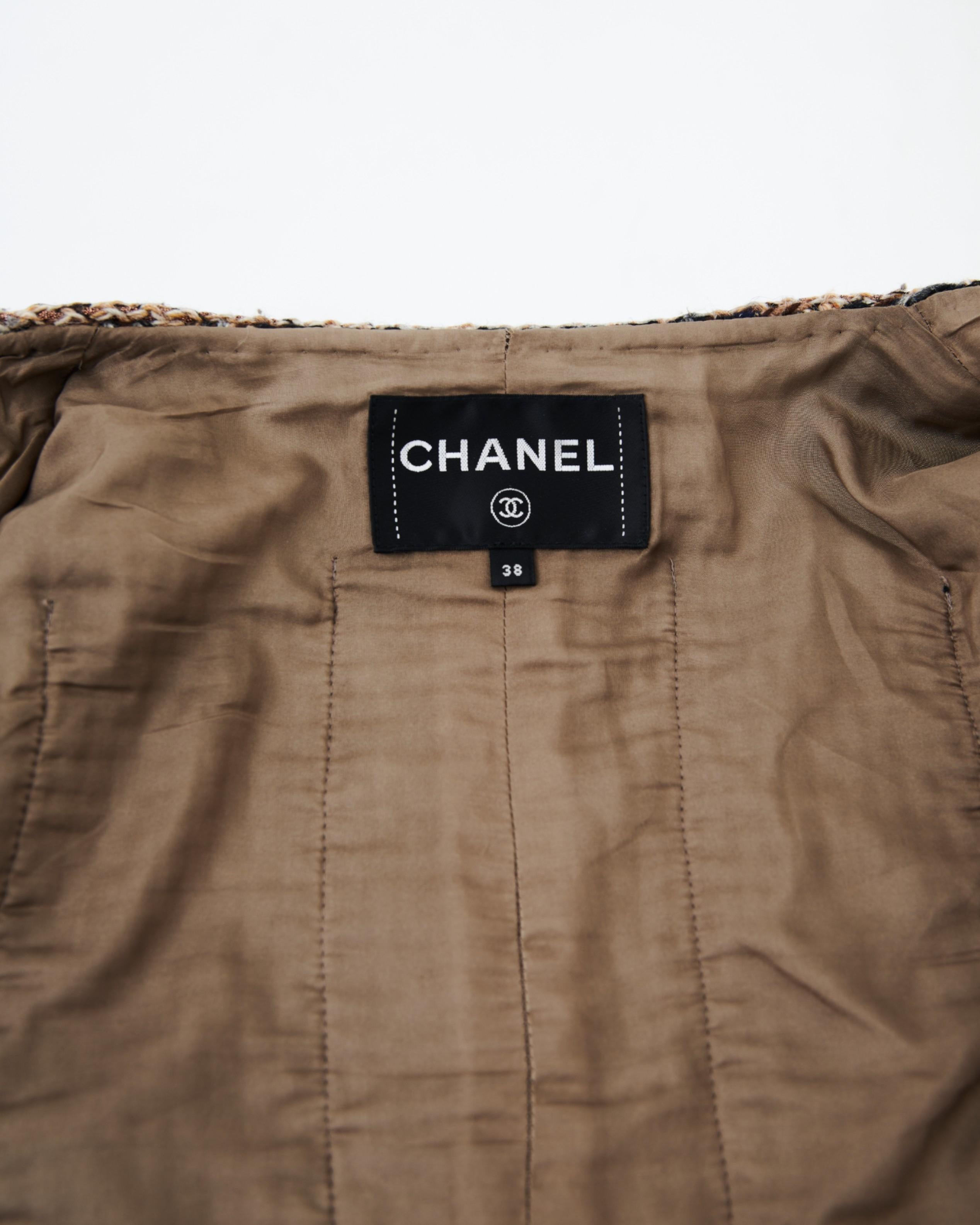 Chanel by Karl Lagerfield Pre-Fall 2016 Tweed Set Jacket Pants Skirt and Hermes in vendita 9