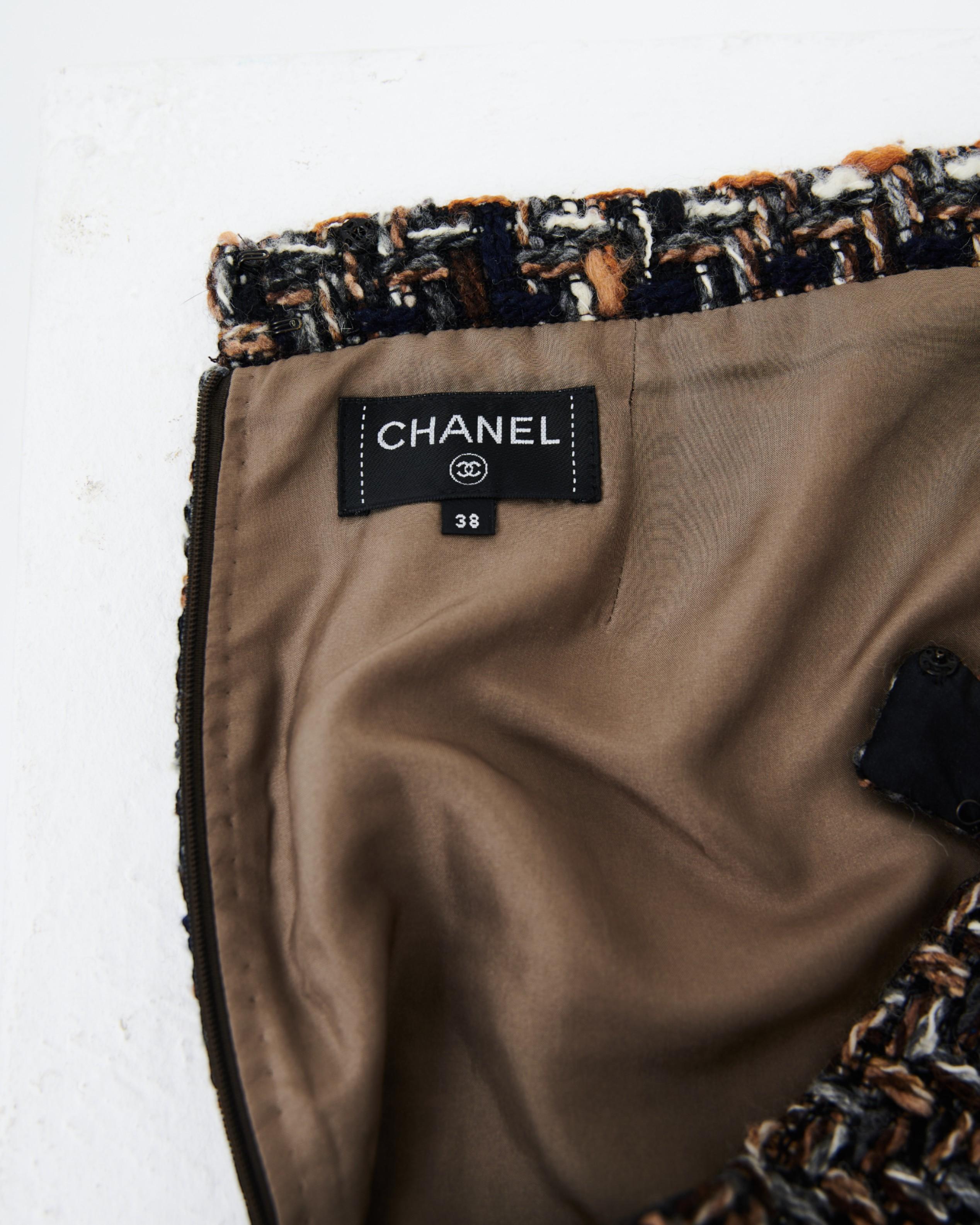 Chanel by Karl Lagerfield Pre-Fall 2016 Tweed Set Jacket Pants Skirt and Hermes in vendita 13