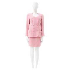 Chanel by Karl Lagerfield S/S 1992 Wool Pink Tailleur