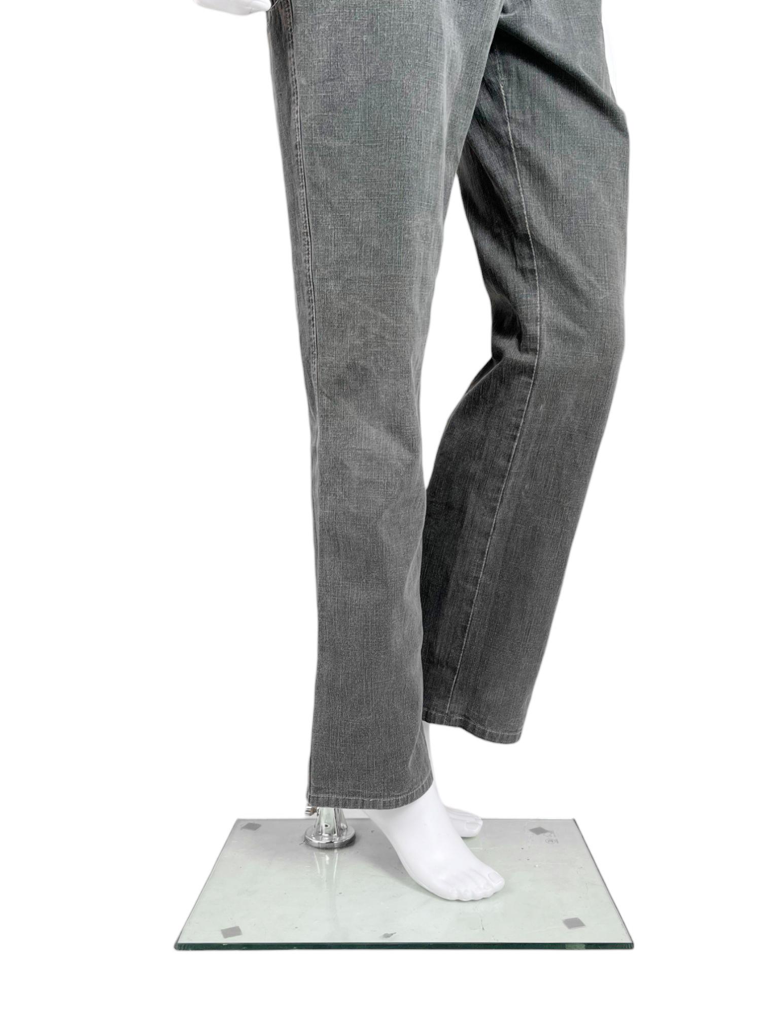 Chanel by Karl Lagerfield S/S 2003 Grey Bootcut Jeans en vente 1