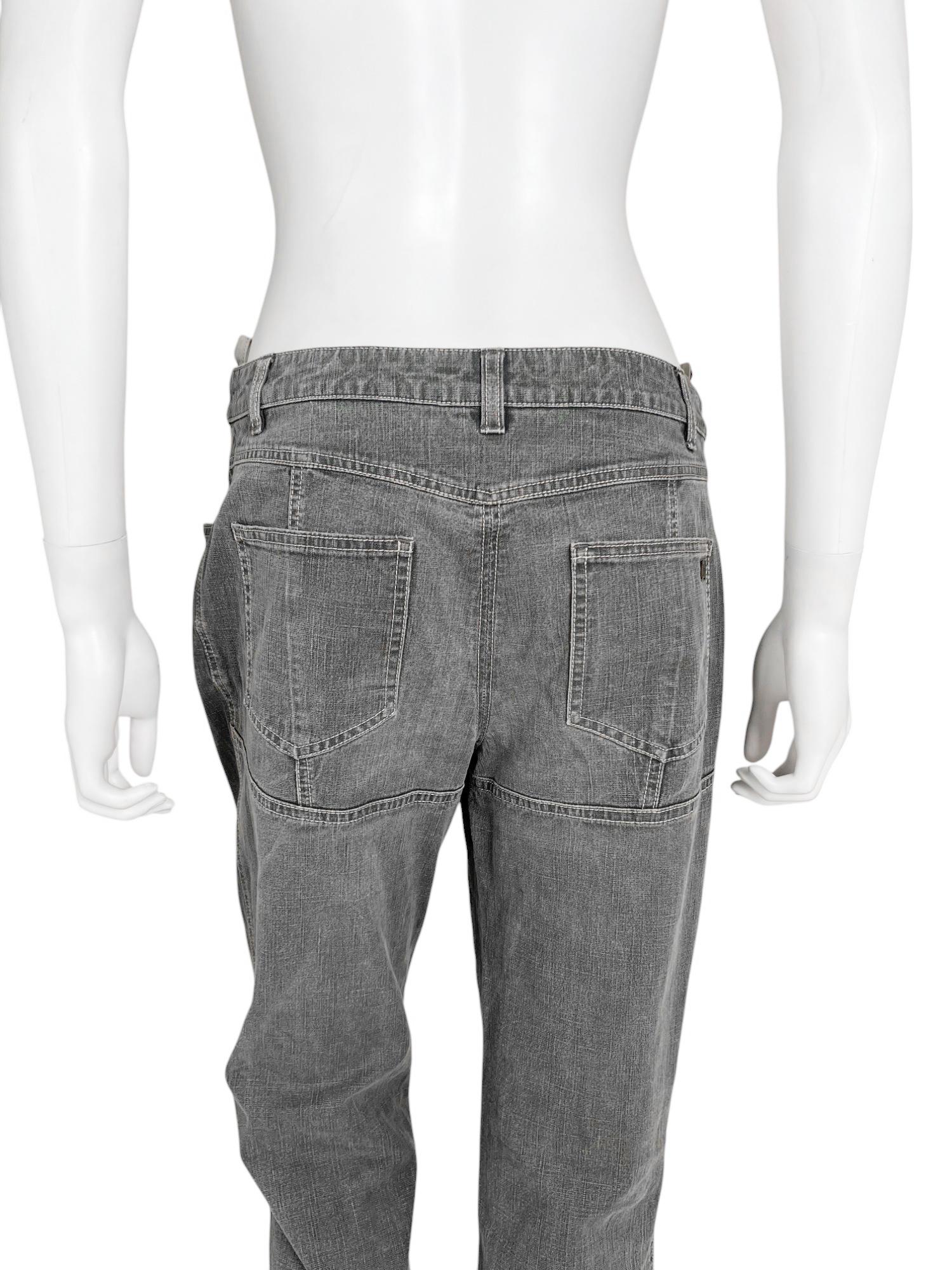 Chanel by Karl Lagerfield S/S 2003 Grey Bootcut Jeans en vente 2