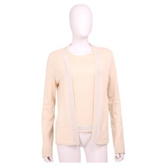 Chanel by Karl Lagerfield S/S 2003 Rosa Seidenset Strickjacke und Oberteil