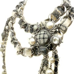 Chanel by Lagerfeld Runway Tartan Choker Sautoir Métiers d'art 2013