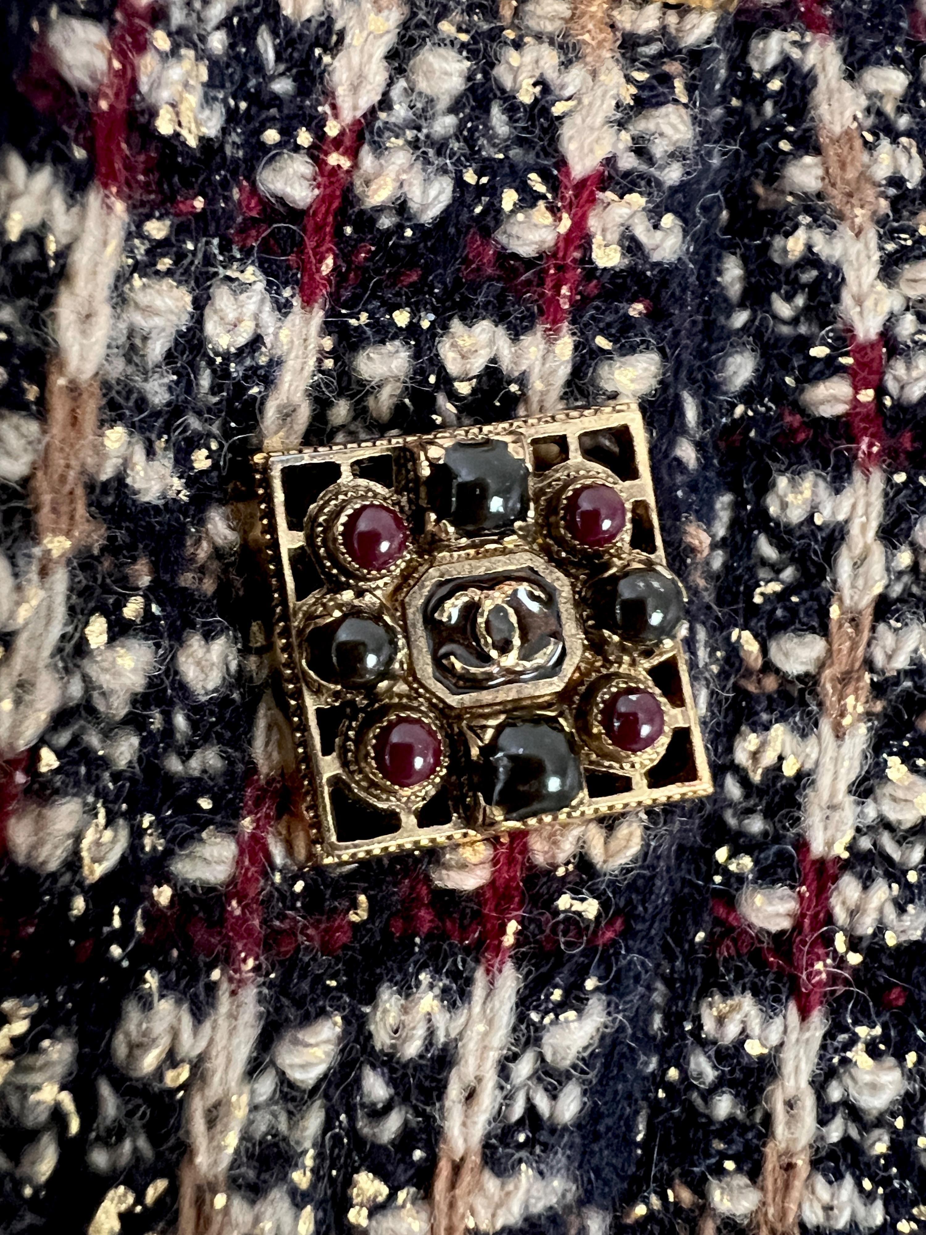 Chanel Byzance Collection Jewel Gripoix Buttons Dress 6
