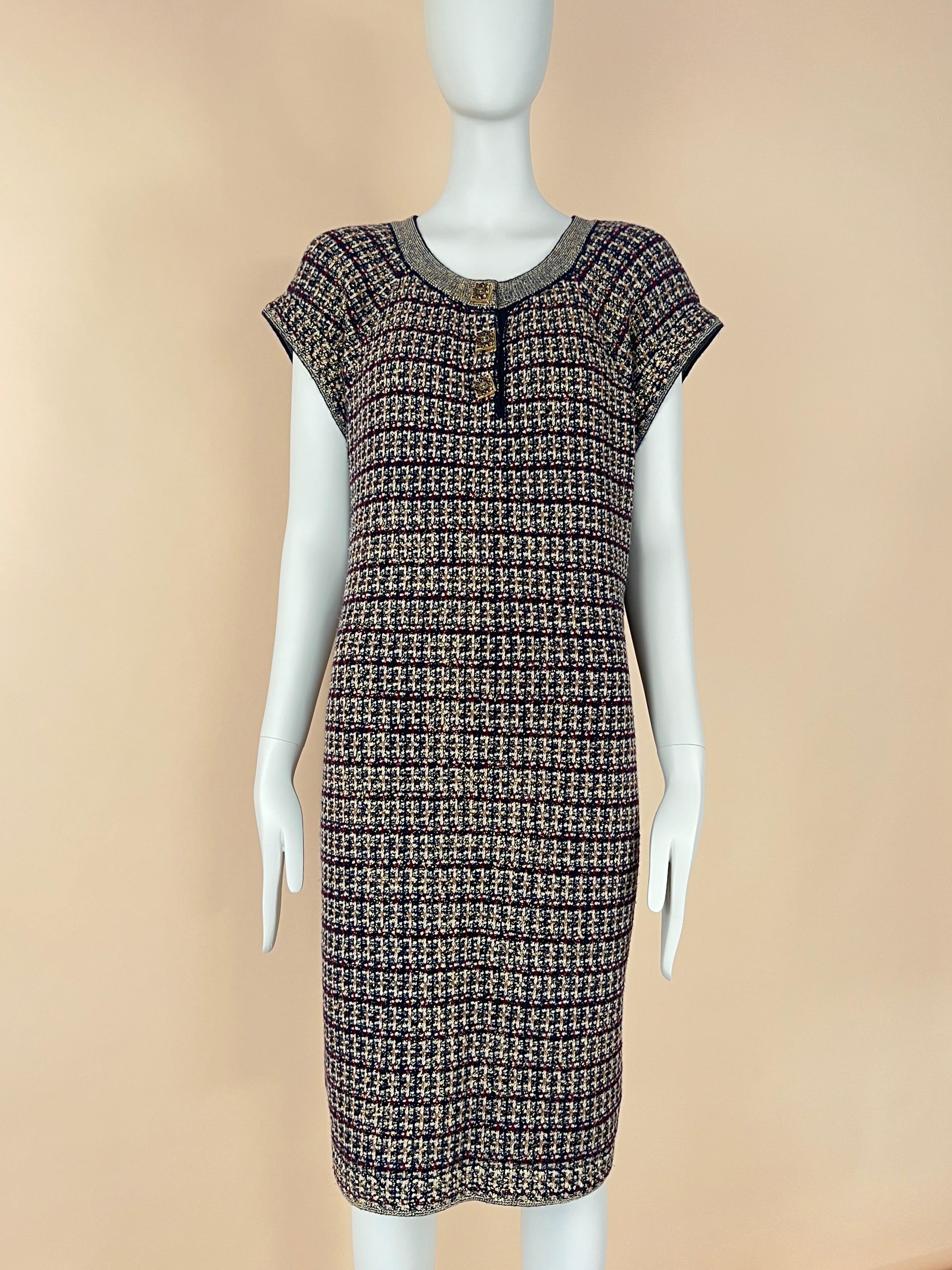 Chanel Byzance Collection Jewel Gripoix Buttons Dress 10