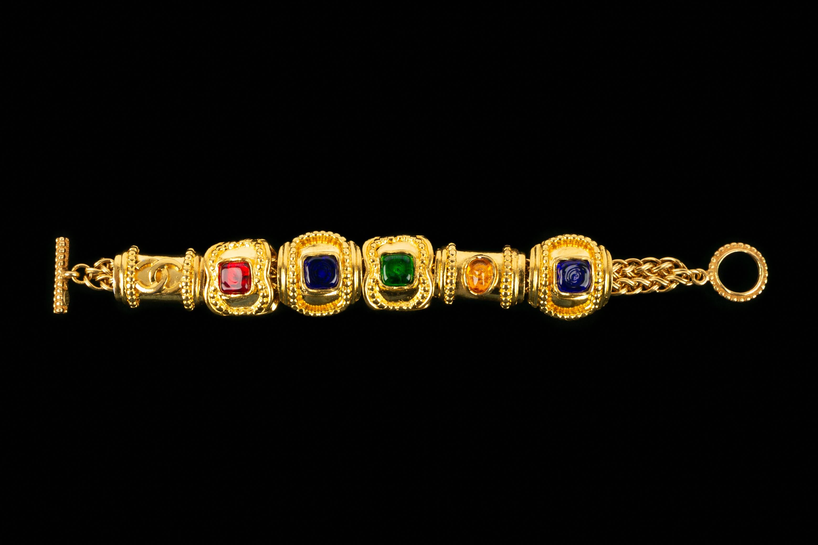Chanel Byzantine bracelet 1996 In Excellent Condition For Sale In SAINT-OUEN-SUR-SEINE, FR