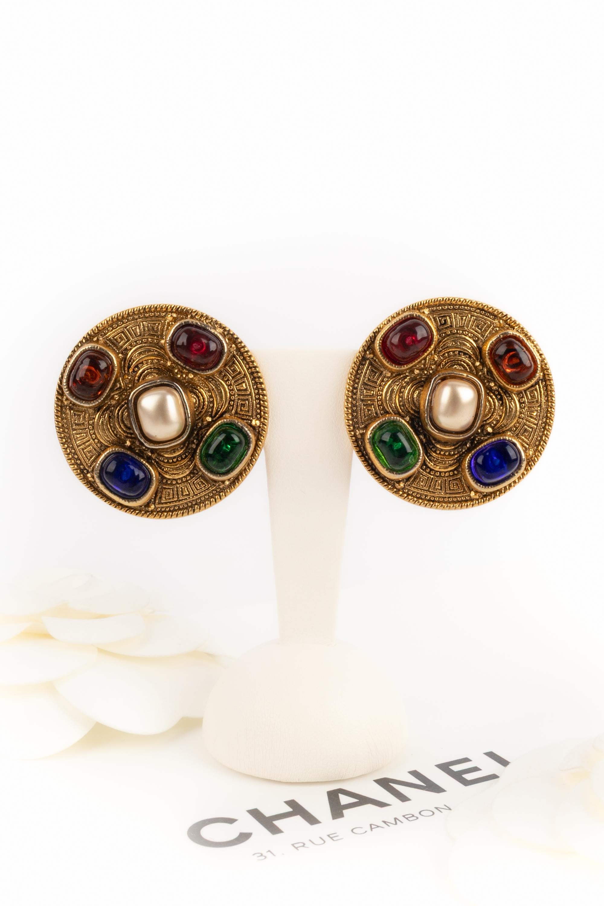 Boucles d'oreilles byzantines Chanel Excellent état - En vente à SAINT-OUEN-SUR-SEINE, FR