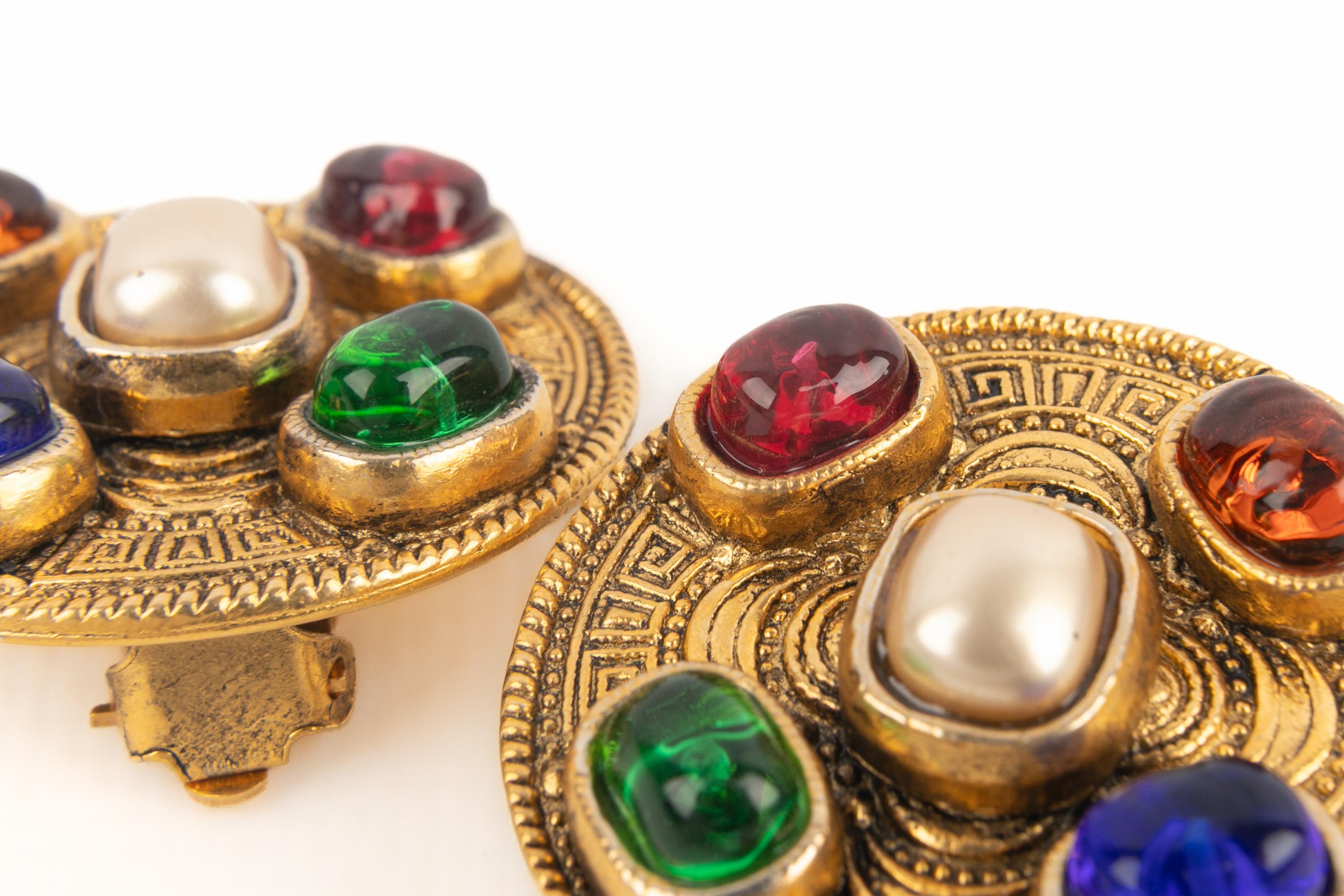 Boucles d'oreilles byzantines Chanel en vente 2
