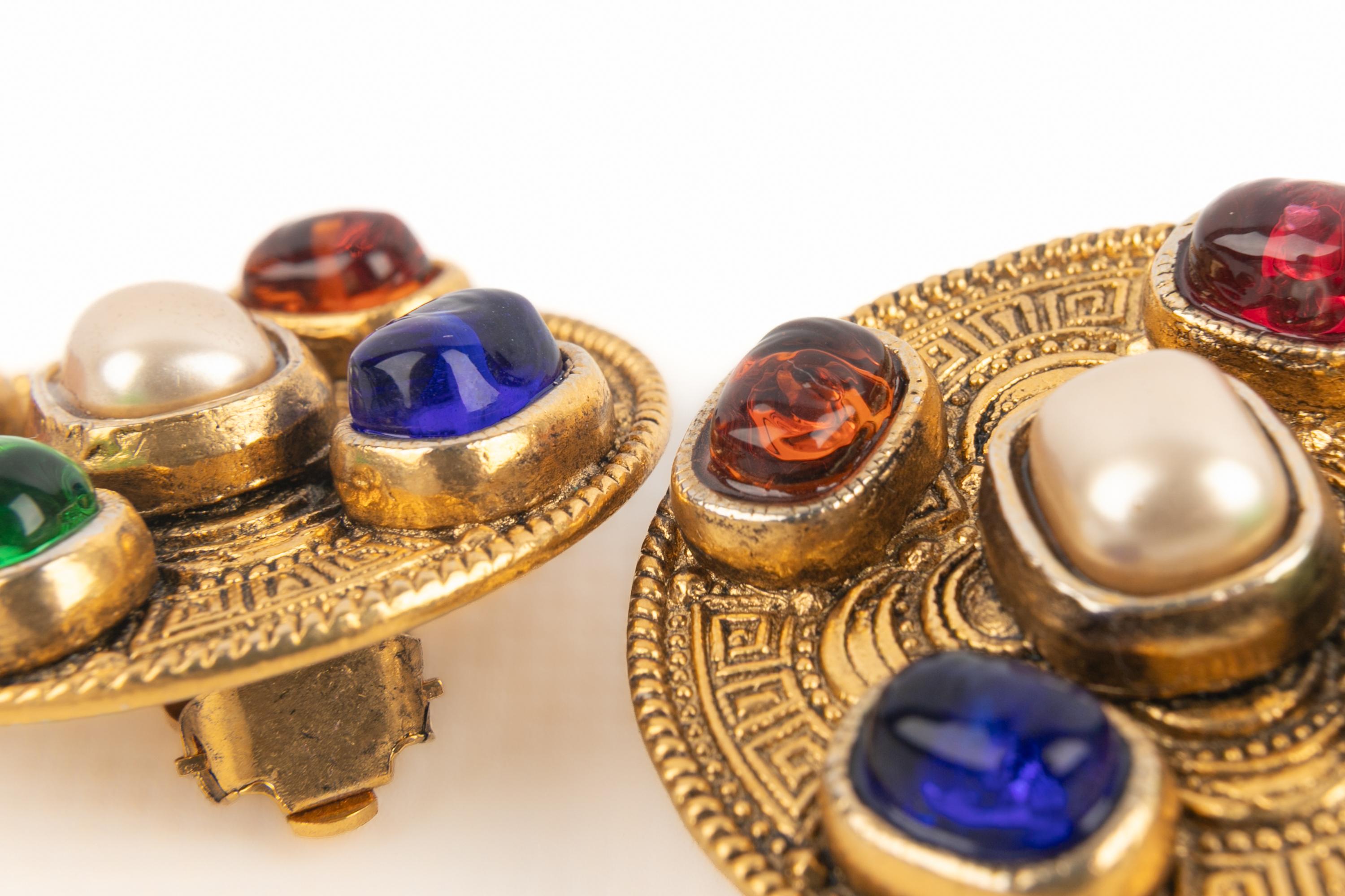 Boucles d'oreilles byzantines Chanel en vente 3