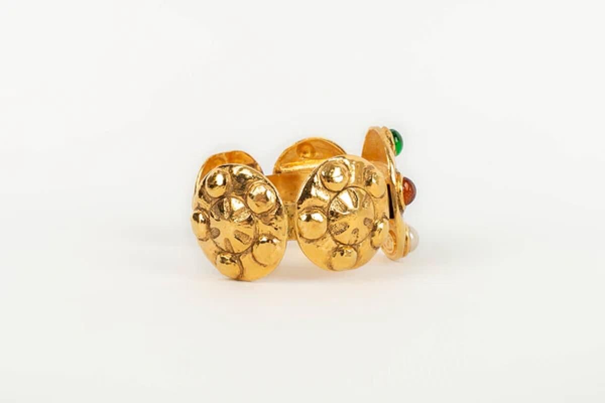 Women's Chanel Byzantine Gold-Plated Metal Bracelet For Sale
